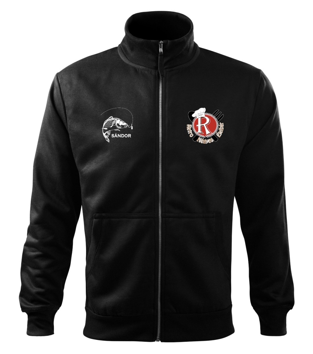 Álló galléros nyomott mintás pulóver