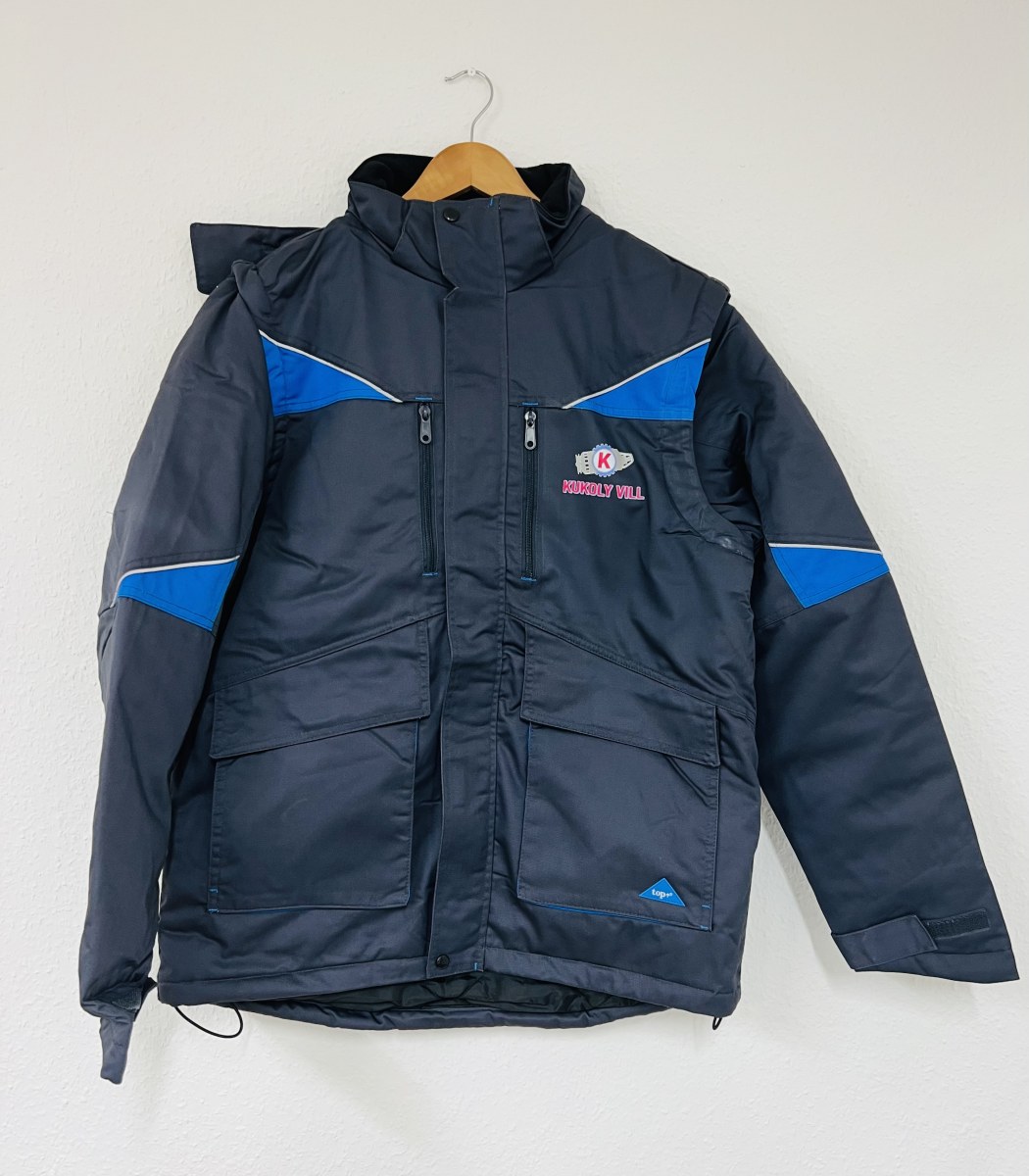 Téli nyomott mintás munkakabát